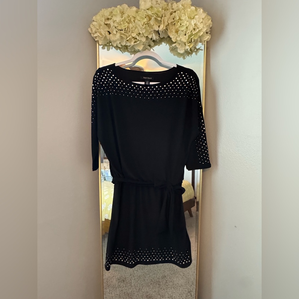 Elegant Black Studded Women's dress